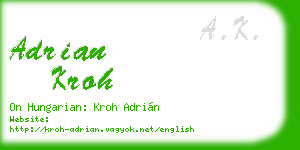 adrian kroh business card